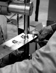 People working on press